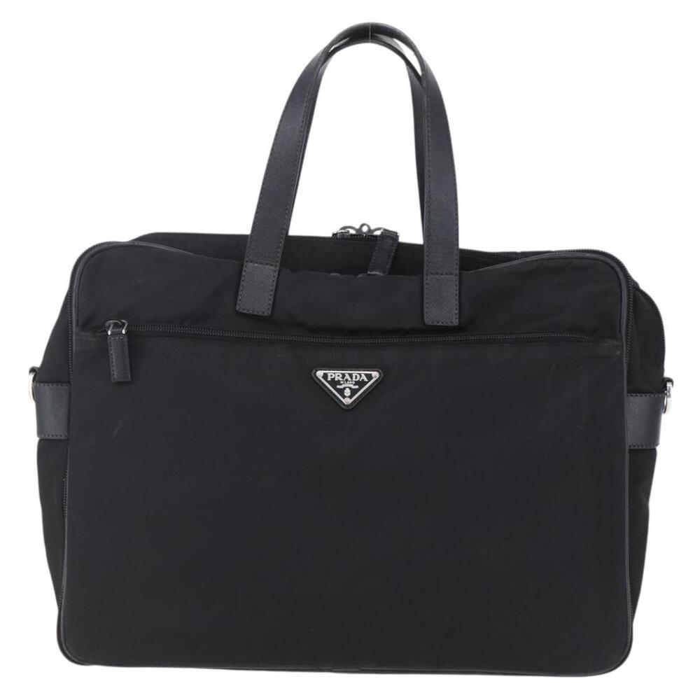 PRADA Business Bag Nylon Black Silver Auth ka390 - Picture 13 of 16